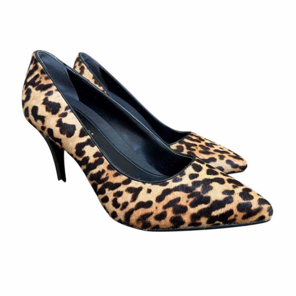 Aerosoles Animal Print Leopard Pony Hair Pumps Heels Size 9 Tan Brown